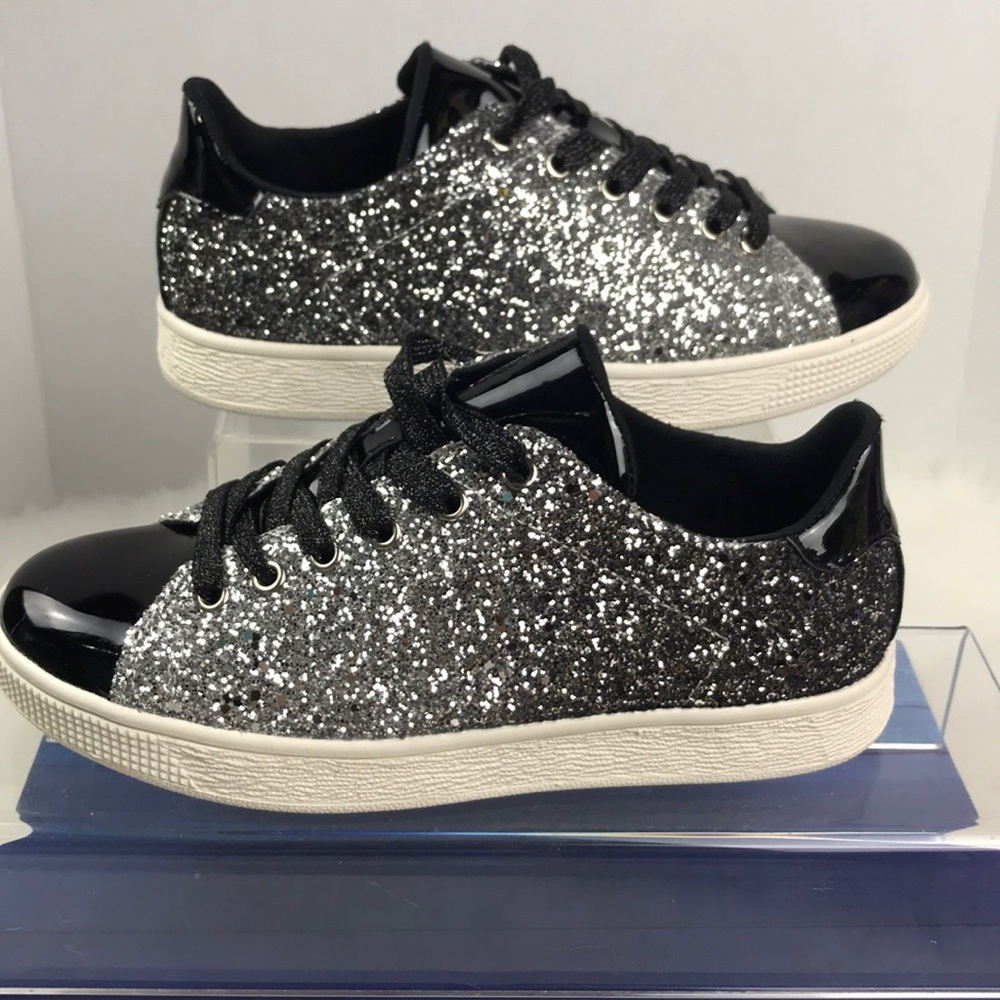 Metallic glitter sneakers